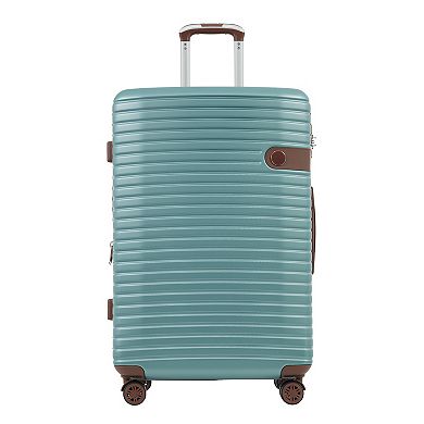 Merax 24-Inch Hardshell ABS Luggage, Lightweight Expandable Checked Suitcase with Spinner Wheels,
