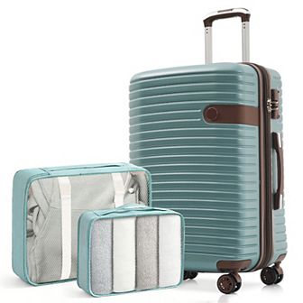 Merax 24-Inch Hardshell ABS Luggage, Lightweight Expandable Checked Suitcase with Spinner Wheels,