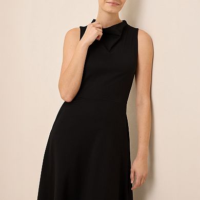 Fit & Flare Cowl Neck Dress