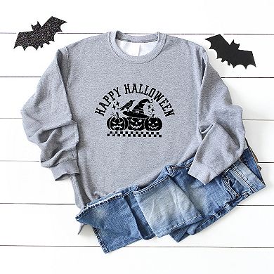 Happy Halloween Arch Distressed - Women's Graphic Sweatshirt