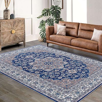 Ultra Thin Washble Rug Resistant Anti Slip Backing Rugs for Living
