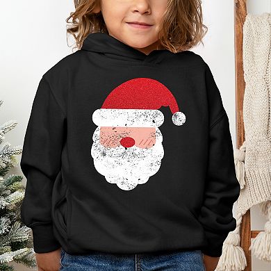 Santa Face Glitter - Toddler Hoodie
