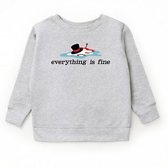 Everything Is Fine Melted Snowman - Youth Graphic Sweatshirt