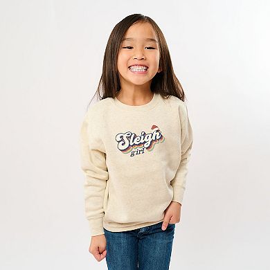 Sleigh Girl Retro Distressed - Youth Graphic Sweatshirt
