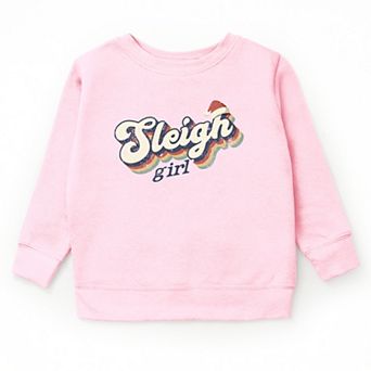 Sleigh Girl Retro Distressed - Youth Graphic Sweatshirt