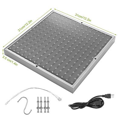 LED Grow Light Full Spectrum, 225 LEDs, 15W Hanging Lamp for Indoor Plants, Seedlings & Veg