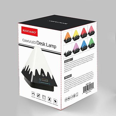 Touch Control Night Light 8-Color, 6-Level Dimmable LED Lamp with Timer for Bedroom & Camping