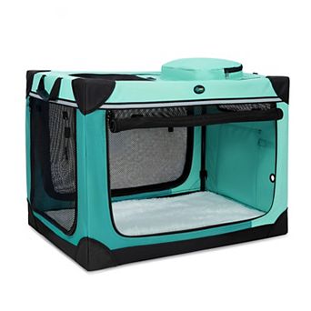 Collapsible Dog Crate 4-Door Foldable Pet Kennel