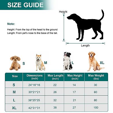 Collapsible Dog Crate 4-Door Foldable Pet Kennel