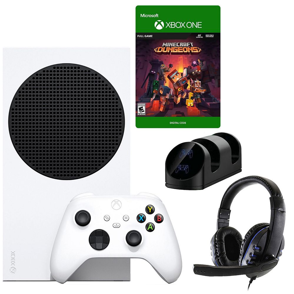Xbox Series S 512GB Digital White Console with Minecraft Dungeons