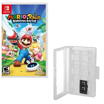 Mario Rabbids: Kingdom Battle for Nintendo Switch With Hard Shell 12 Game Caddy