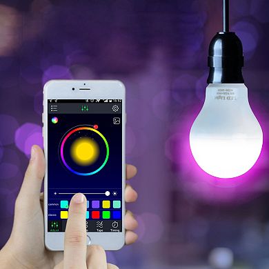 Smart LED Bulb 1.6 Million Colors, Wireless, RGB, App & Voice Control Light