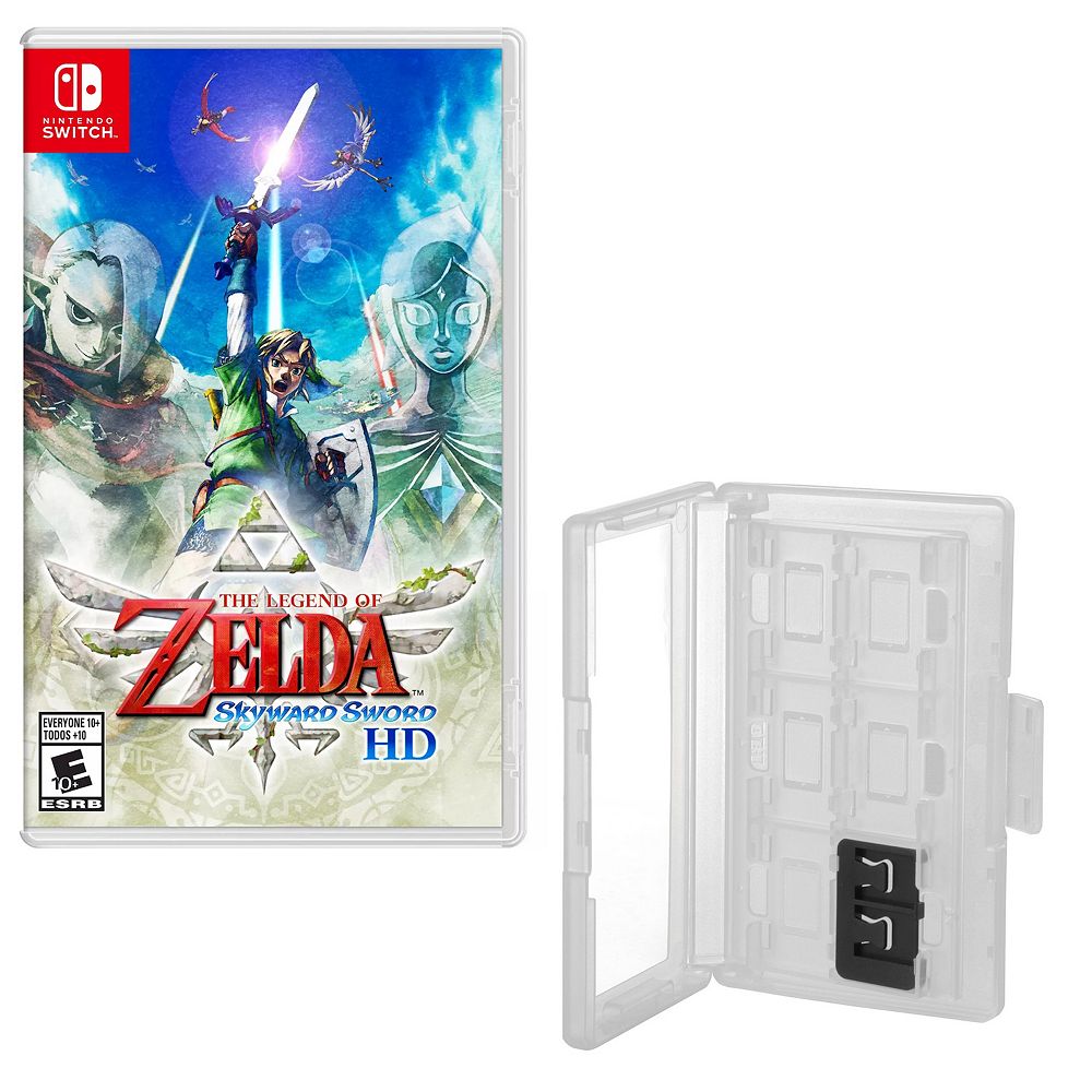 Zelda Skyward Sward for Nintendo Switch With Hard Shell 12 Game Caddy