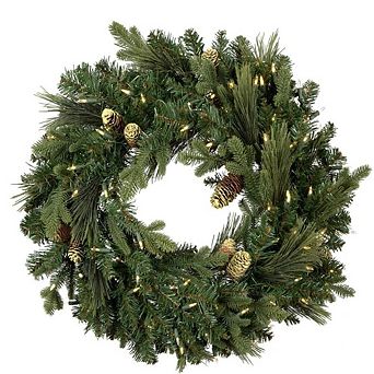 6ft Christmas Decor Set: LED Wreath, Garland, Swags for Door/Wall