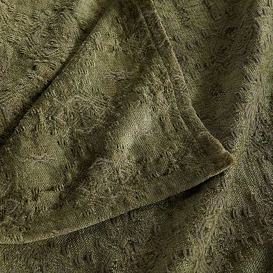 Market & Place Chenille Jacquard Textured Throw Blanket