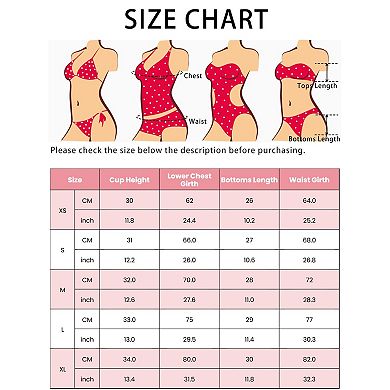 2 Sets Women's V Neck Crisscross Bikini Sets, 2 Piece Back Drawstring Triangle Bottoms Swimwear Suit