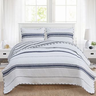 Market & Place Maeve Reversible Striped Quilt Set