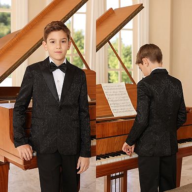 Boys 5-14 2 pc Jacquard Slim Fit One-Button Suit Formal Wedding