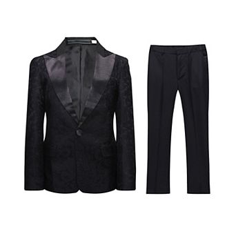Boys 5-14 2 pc Jacquard Slim Fit One-Button Suit Formal Wedding