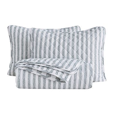 Market & Place Avery Reversible Striped Quilt Set