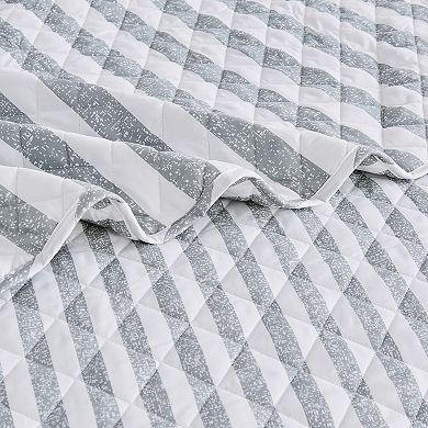Market & Place Avery Reversible Striped Quilt Set