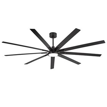 84-Inch Ceiling Fan with LED Light, Dual-Color Reversible Blades, Includes 8/12/24-Inch Downrods