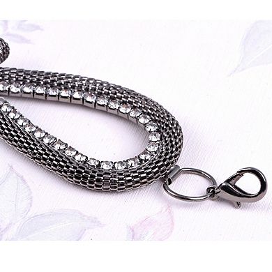 Women's Braided Waist Chain with Bow Accent and Crystal Center Adjustable Fit