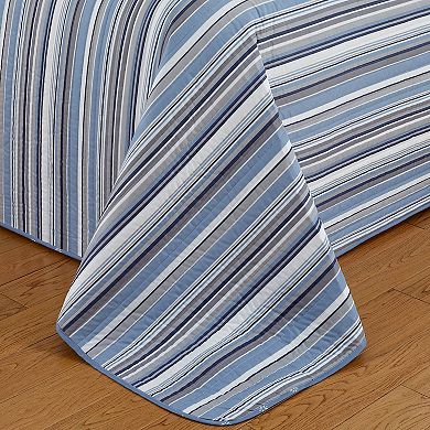 Market & Place Elise Reversible Striped Quilt Set