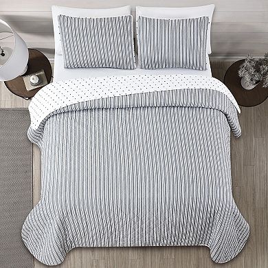 Market & Place Nora Reversible Striped Quilt Set