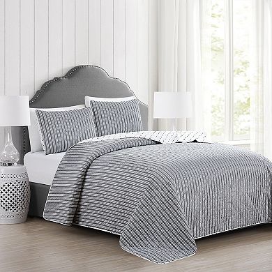 Market & Place Nora Reversible Striped Quilt Set