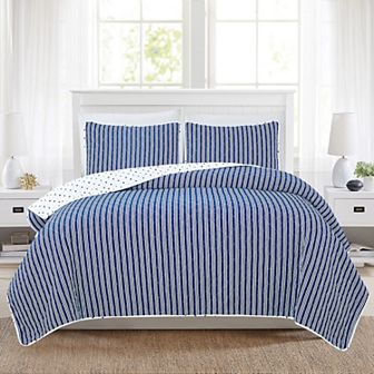 Market & Place Nora Reversible Striped Quilt Set