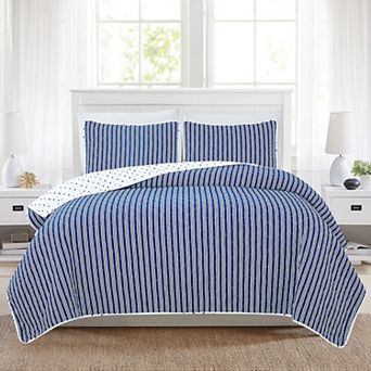 Market & Place Nora Reversible Striped Quilt Set