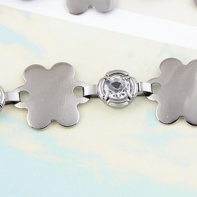 Women's Linked Flower Waist Chain with Adjustable Extender