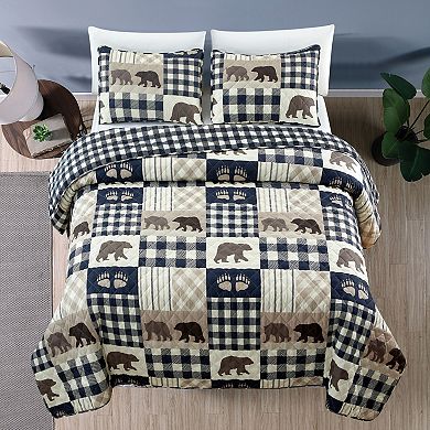 Market & Place Orson Reversible Lodge Printed Quilt Set