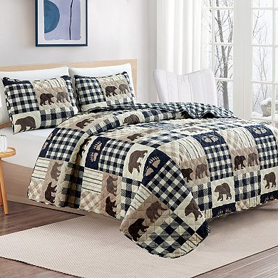 Market & Place Orson Reversible Lodge Printed Quilt Set