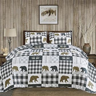 Market & Place Orson Reversible Lodge Printed Quilt Set