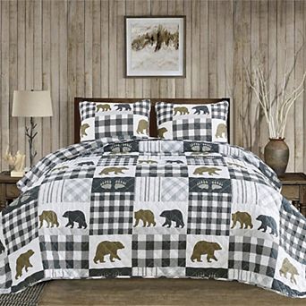 Market & Place Orson Reversible Lodge Printed Quilt Set