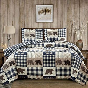 Market & Place Orson Reversible Lodge Printed Quilt Set