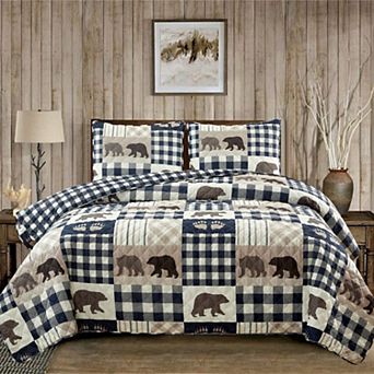 Market & Place Orson Reversible Lodge Printed Quilt Set