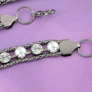 Women's Crystal Square Accent Waist Chain Adjustable Belly Jewelry