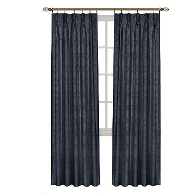 Kate Aurora 2 Pack Windsor Pinch Pleat/rod Pocket/back Tab Quatrefoil Window Curtain Panels