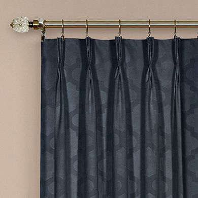 Kate Aurora 2 Pack Windsor Pinch Pleat/rod Pocket/back Tab Quatrefoil Window Curtain Panels