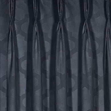 Kate Aurora 2 Pack Windsor Pinch Pleat/rod Pocket/back Tab Quatrefoil Window Curtain Panels