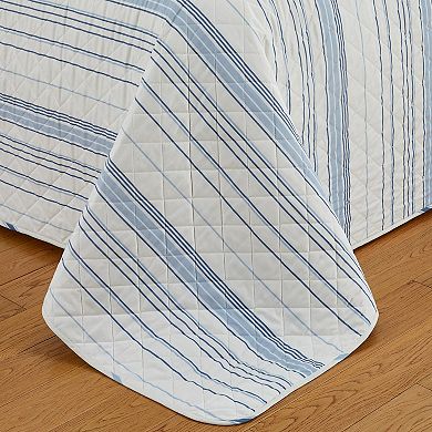 Market & Place Sofia Reversible Striped Quilt Set