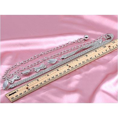 Women's Waist Chain with Crystal Bow Accents and Pearl Details Adjustable Fit