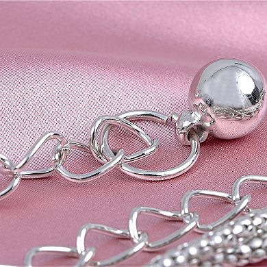 Women's Waist Chain with Crystal Bow Accents and Pearl Details Adjustable Fit