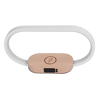 Bedside Touch Control Lamp with Clock & Wireless Charging Dimmable LED Nightstand Reading Lamp