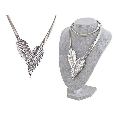 Women's Metallic Leaf Design Waist Chain Belt with Sleek Minimalist Band