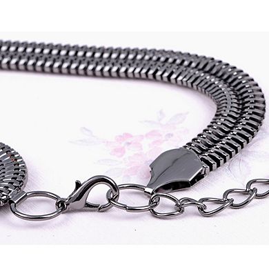 Women's Bow Waist Chain with Crystal Accents and Adjustable Extender