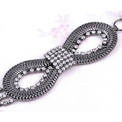 Women's Bow Waist Chain with Crystal Accents and Adjustable Extender